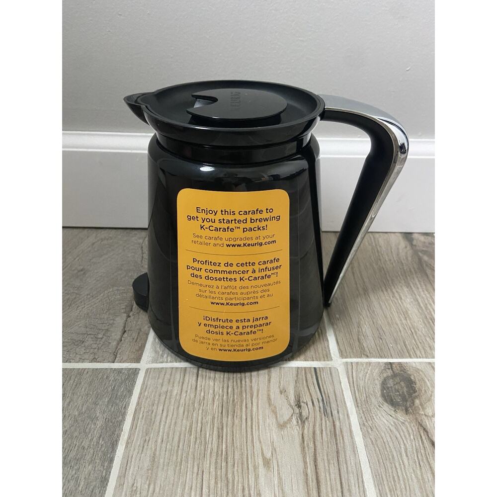 NEW Keurig 2.0 Replacement Thermal Carafe 32oz Black with Chrome Handle